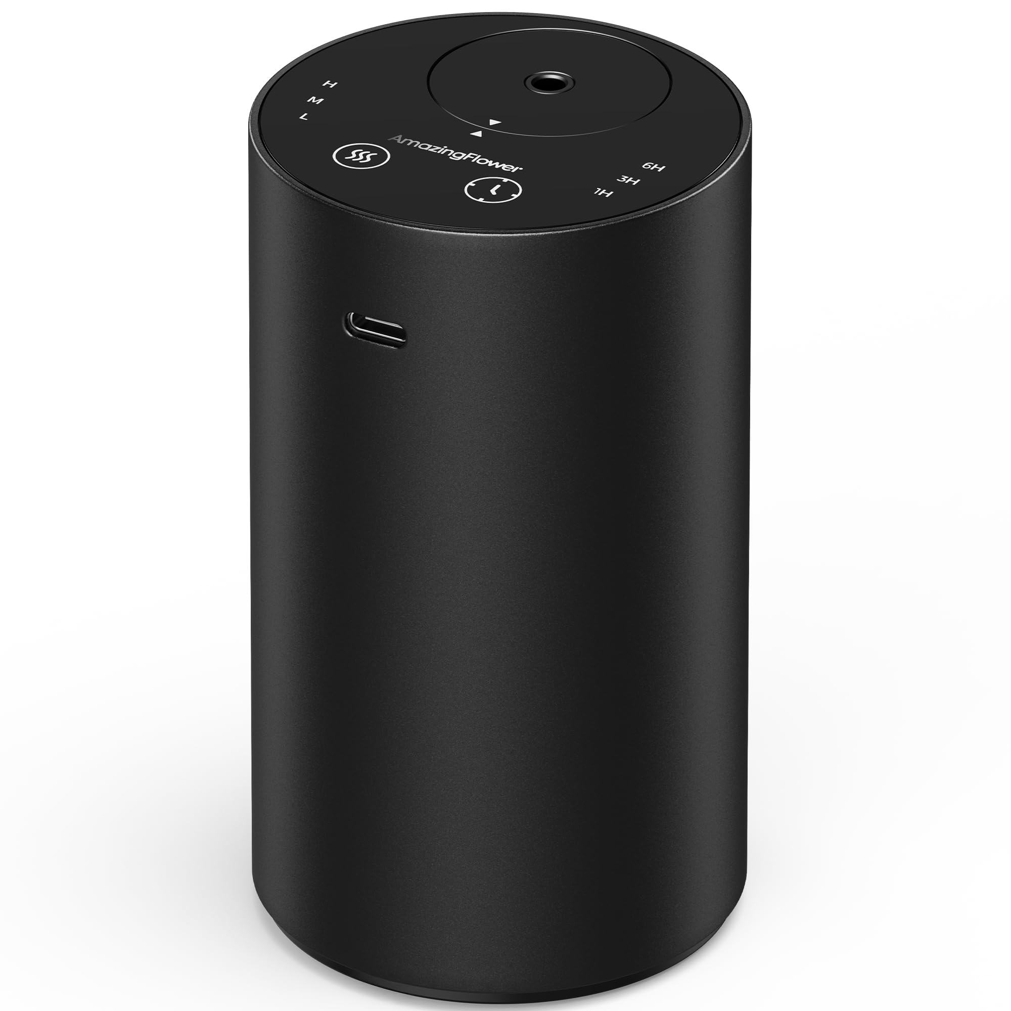 Amazing Flower waterless diffuser exterior with a premium metal finish for stylish spaces.