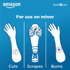 Amazon Basic Care bandages help reduce scarring with skin-friendly hydrocolloid technology.