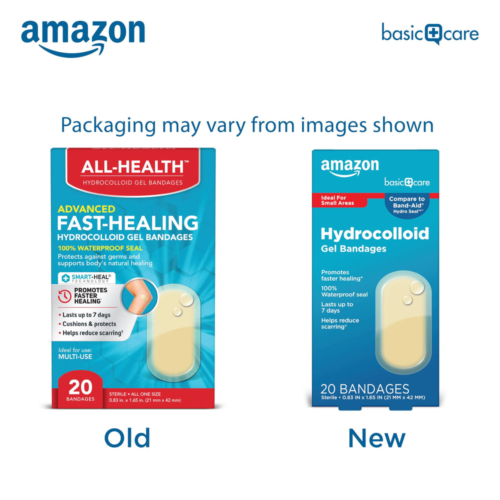 Amazon Basic Care waterproof seal keeps the bandage secure during activities and showers.