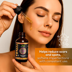 Copaiba Oil used in skincare application on skin for a soothing routine.
