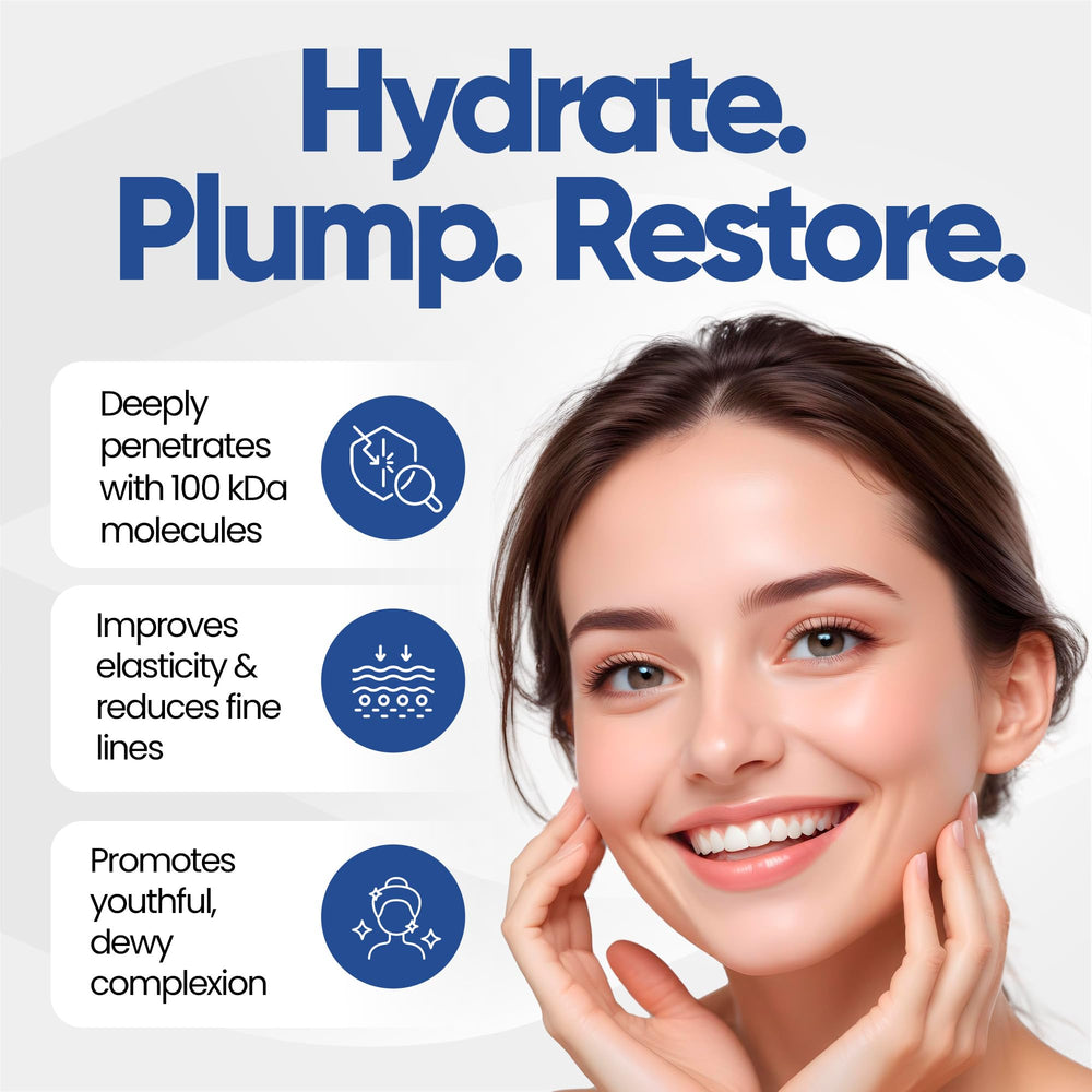 Close up of Amber and Misk Hyaluronic Acid Powder texture ready for mixing