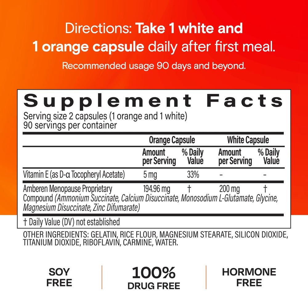Amberen bottle with product shot illustrating daily routine use.