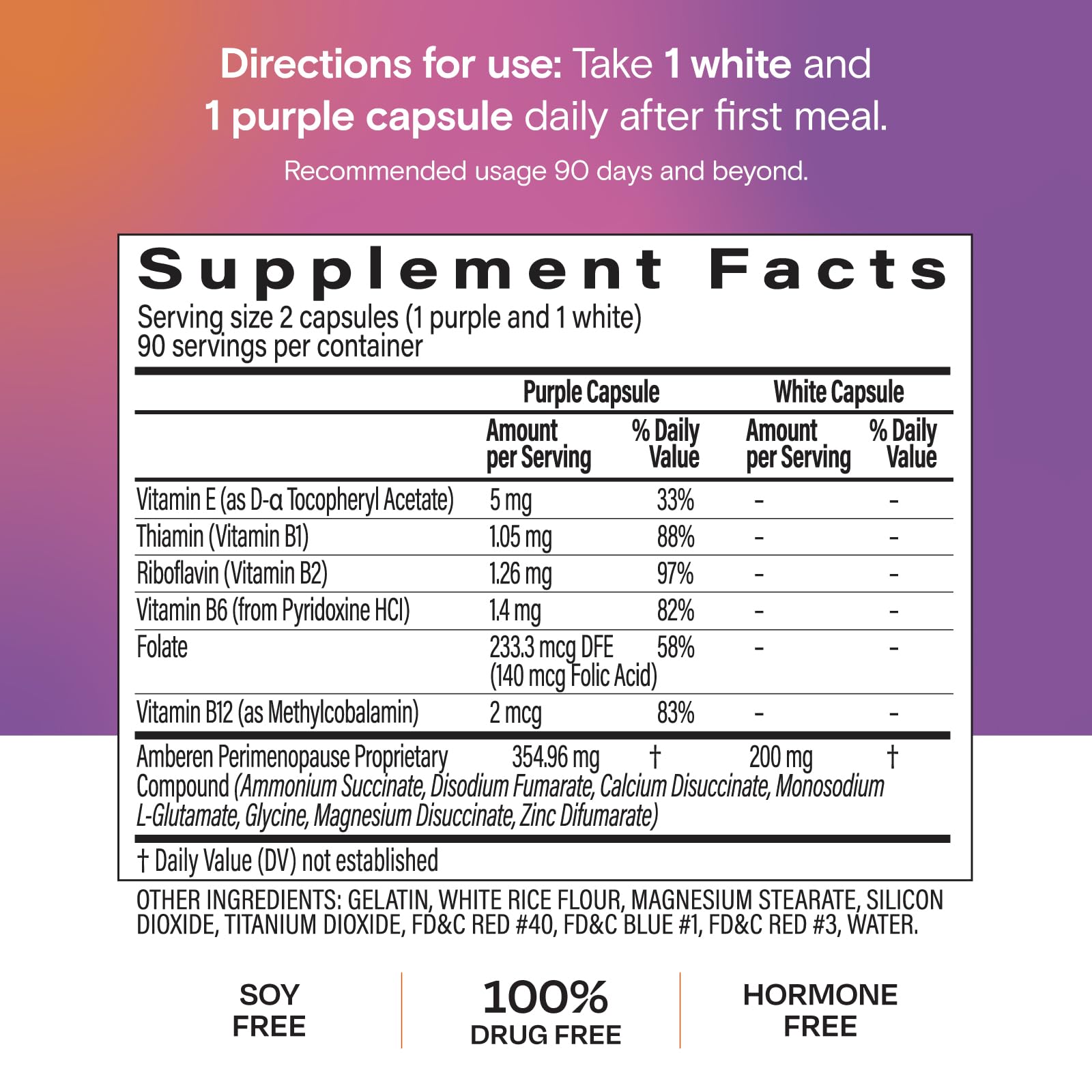 Amberen display on store shelf highlighting a non-hormonal option.