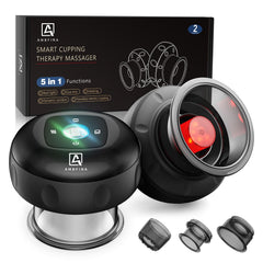 Ambfina 5-in-1 cupping kit with digital display for precise, customizable therapy.
