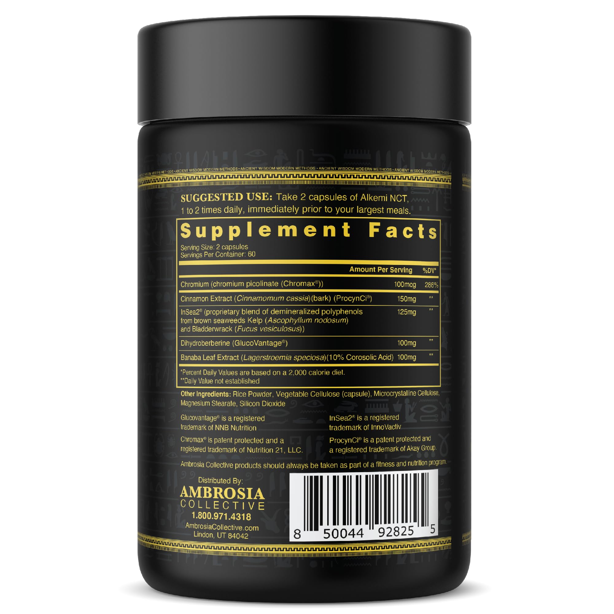 Ambrosia Alkemi NCT mockup showing diet planning context.