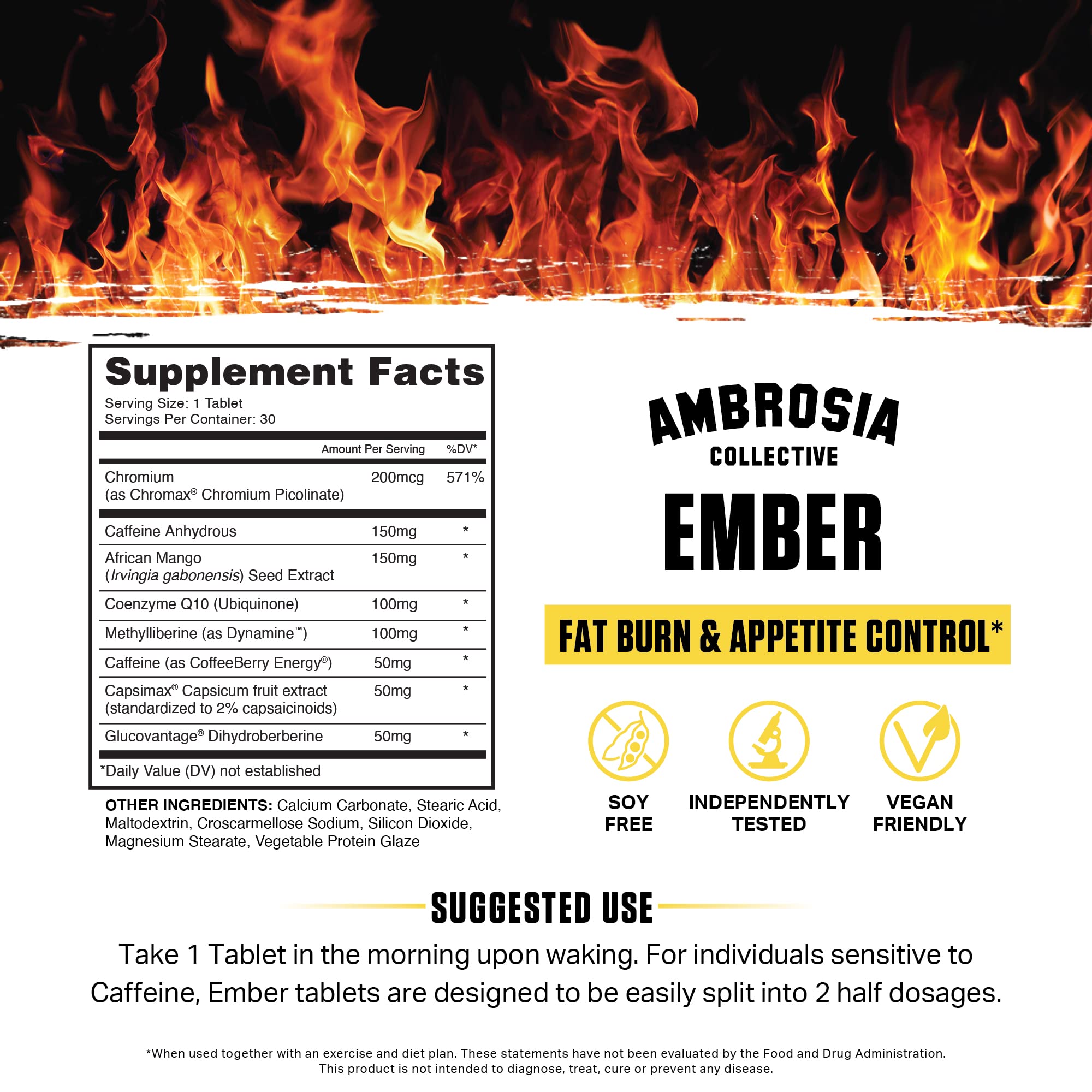 Ambrosia Ember pouring a capsule into a hand for easy dosing.