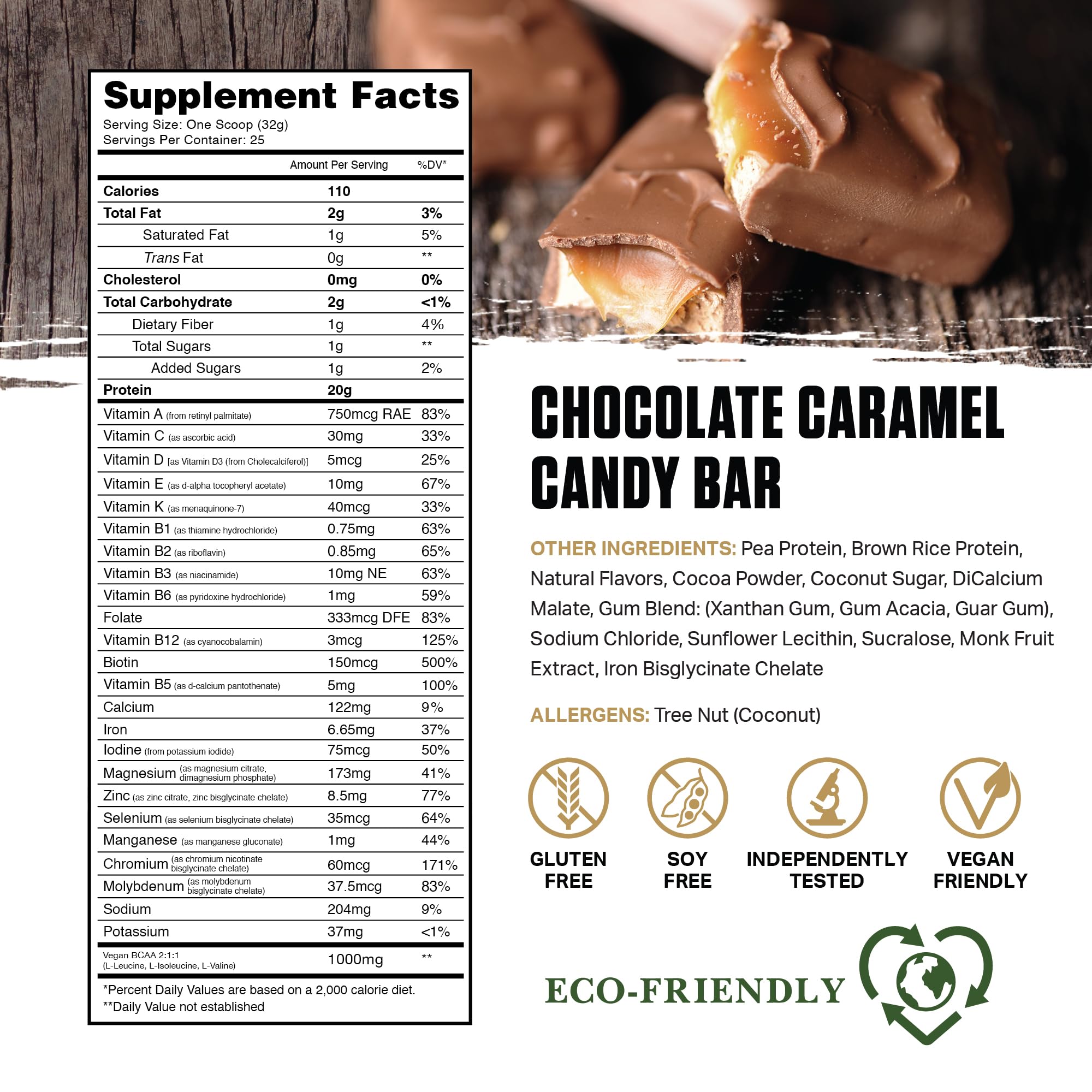 Ambrosia Planta label featuring BCAAs and no added sugar for clean fueling.