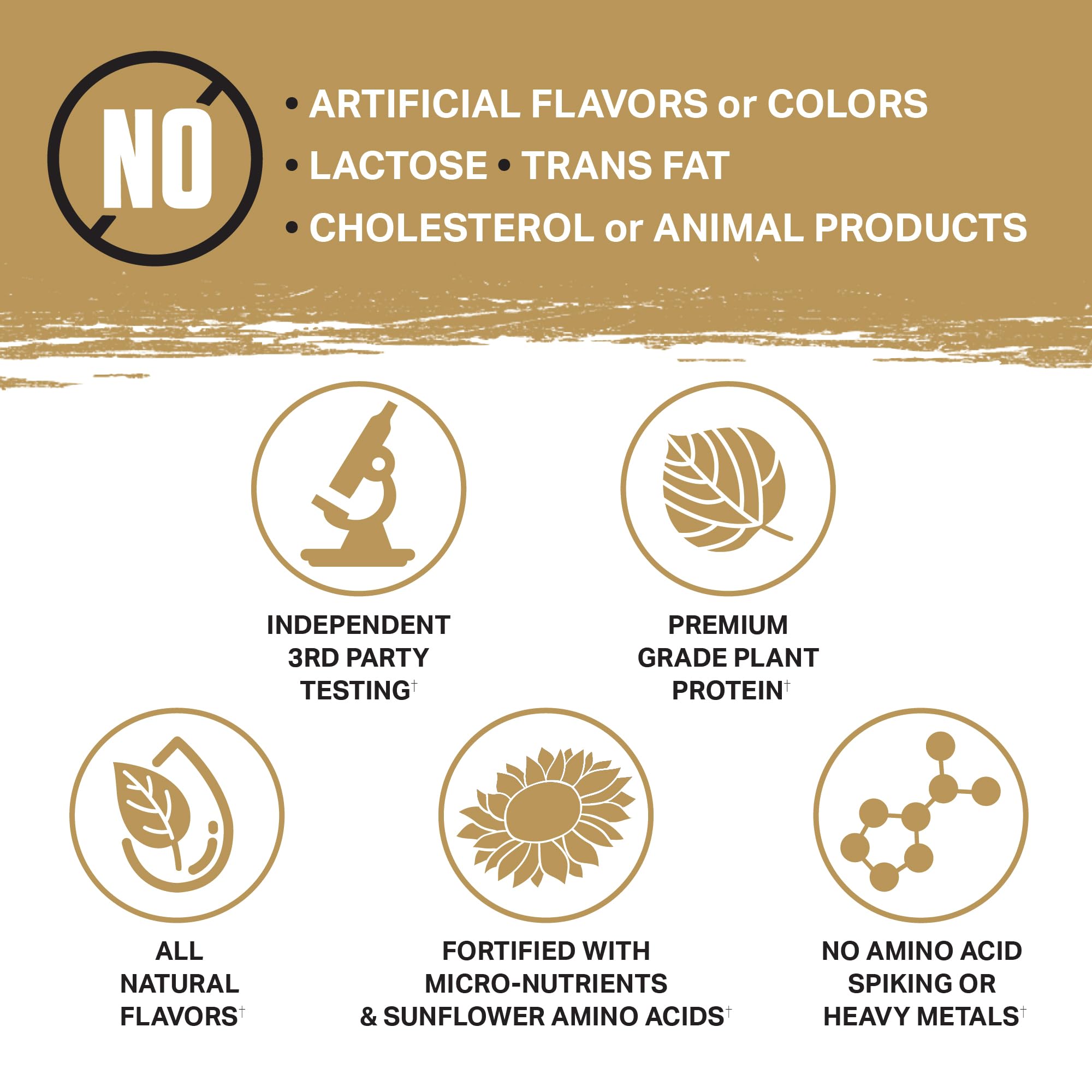 Ambrosia Planta ingredients blend of pea, brown rice, and fermented sunflower.