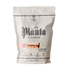 Ambrosia Planta packaging featuring Peanut Butter & Jelly flavor for clean protein