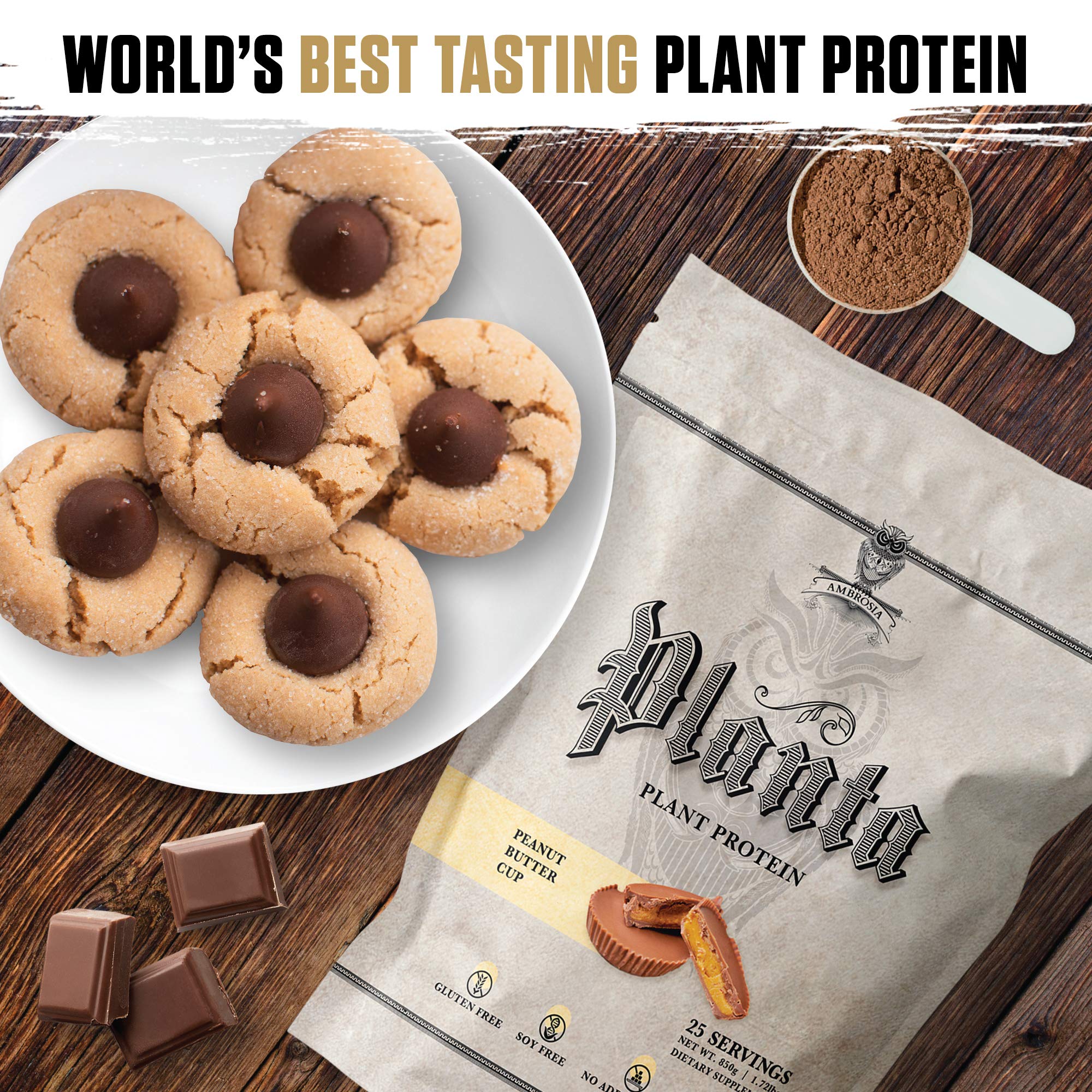 Ambrosia Planta shaker blending plant-based powder into a smooth drink