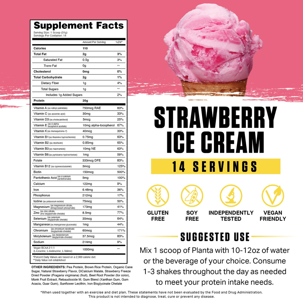 Ambrosia Planta SunBCAA amino acids sourced from fermented sunflowers.