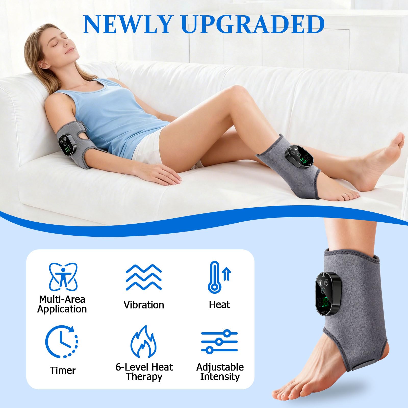 Ameilika 3-in-1 Foot Massager compact design ideal for travel and office use