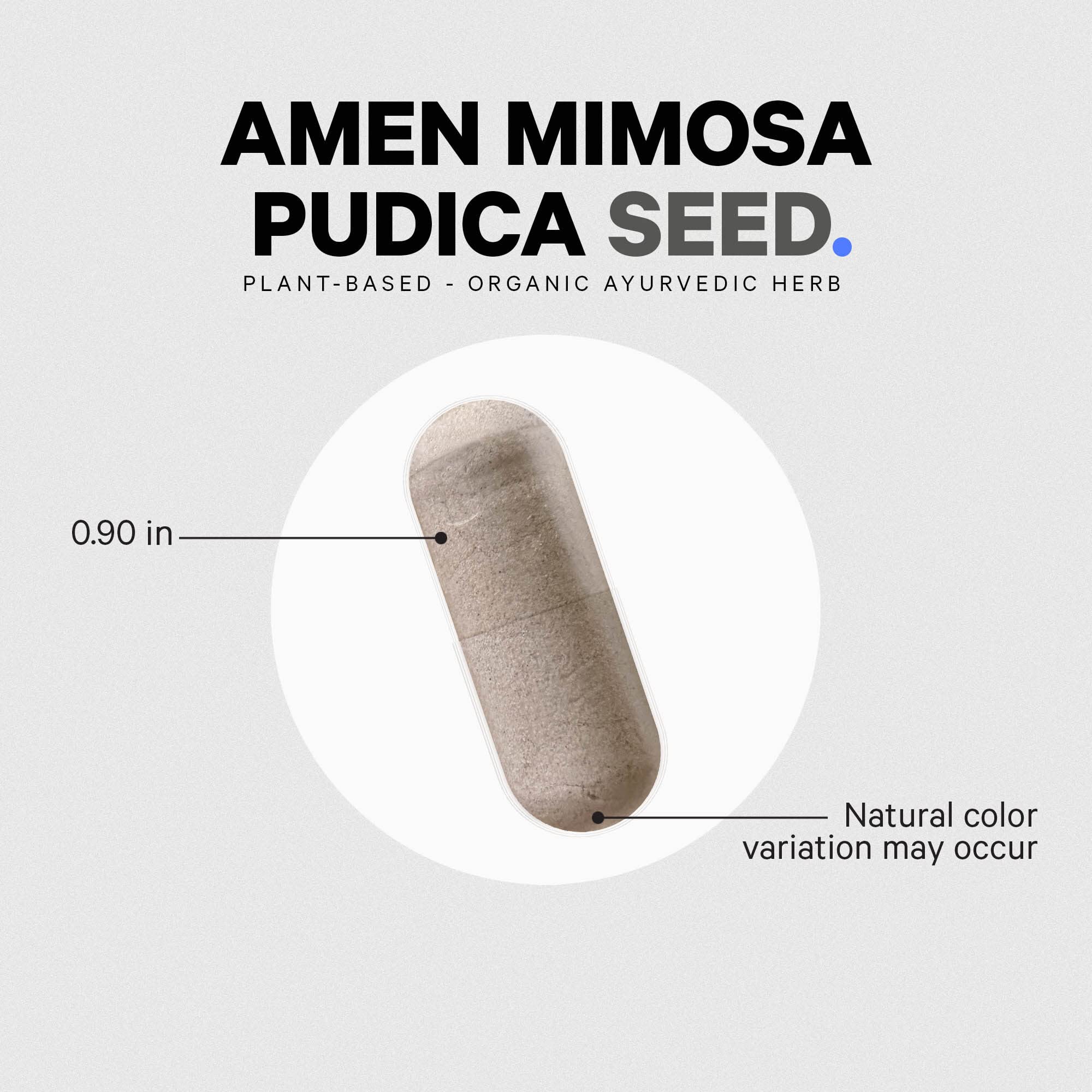 USA-made Amen Mimosa Pudica capsules in a cGMP facility.