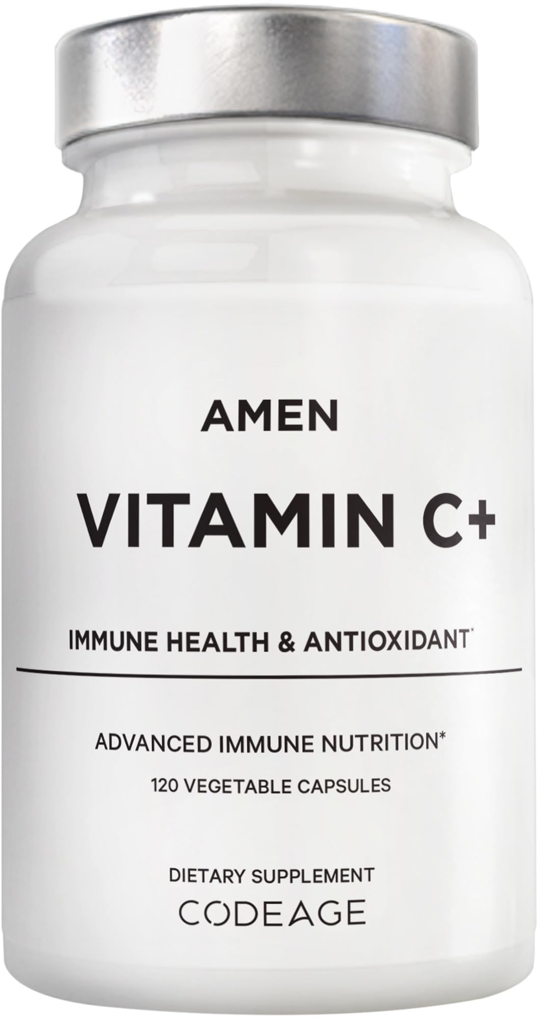Amen Vitamin C+ bottle pour shows citrus blend for daily use