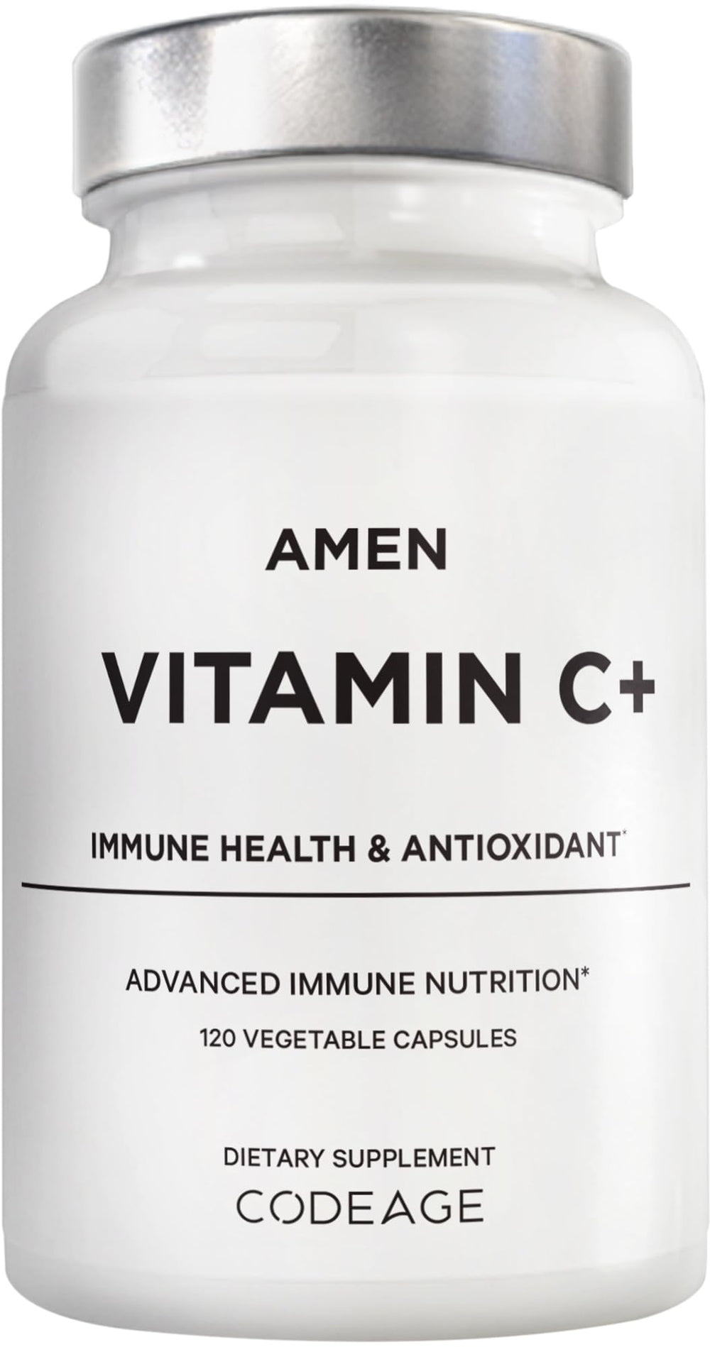 Amen Vitamin C+ bottle pour shows citrus blend for daily use
