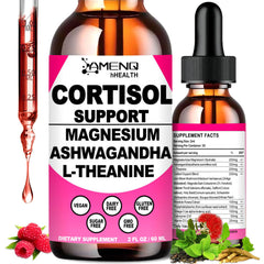 AMENQ hHEALTH cortisol liquid drops bottle for daily balance and calm