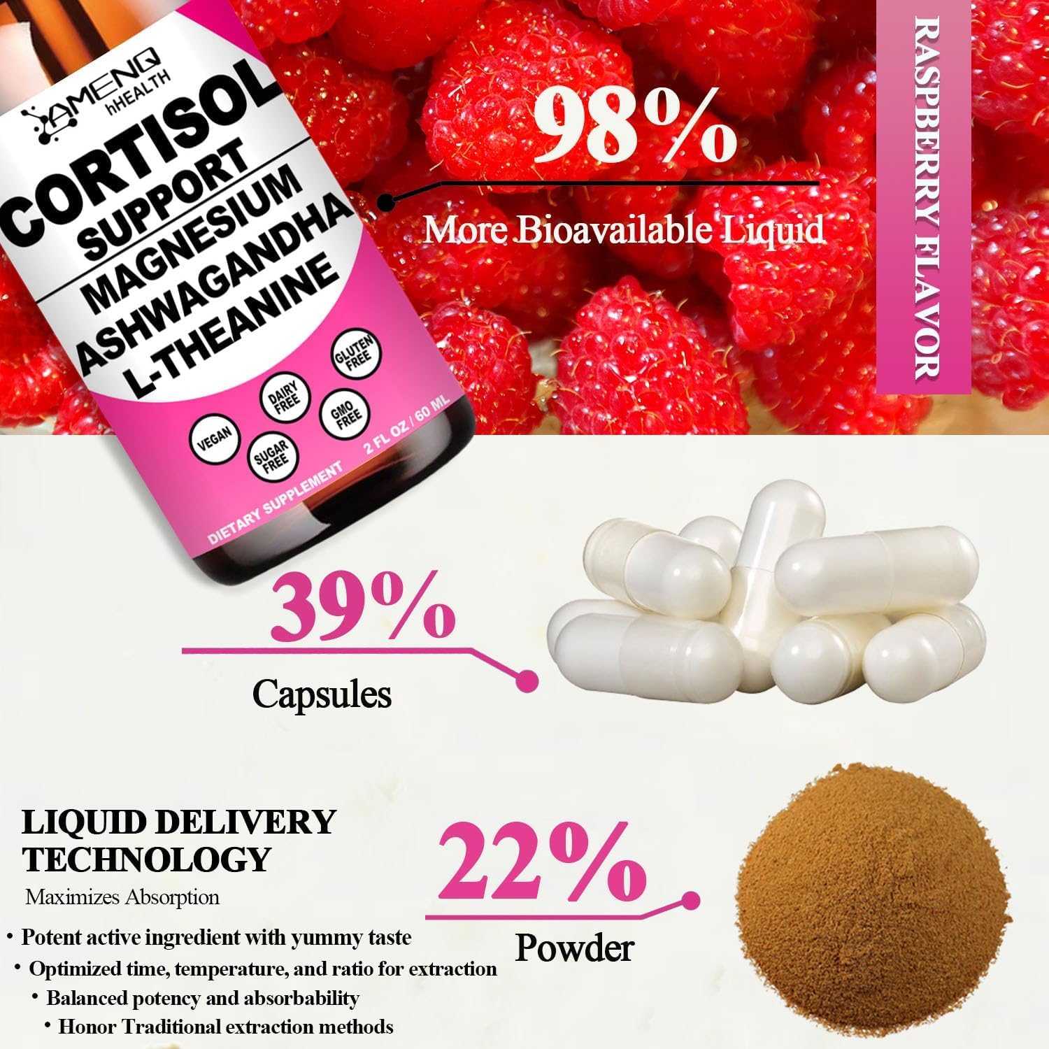 Lifestyle scene of a calm moment with AMENQ hHEALTH cortisol drops