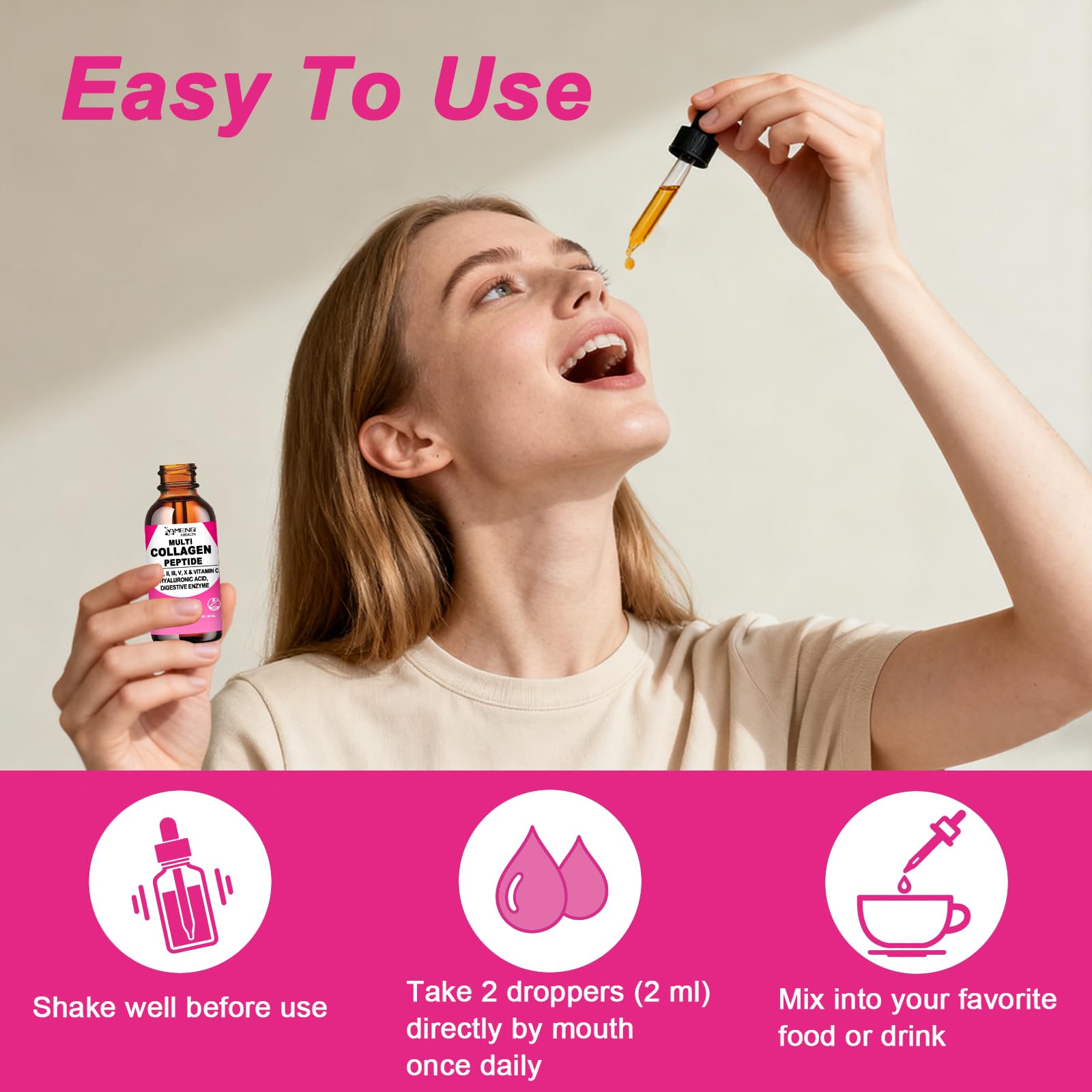 AMENQ hHEALTH Biotina: ayuda al cuidado del cabello y uñas.