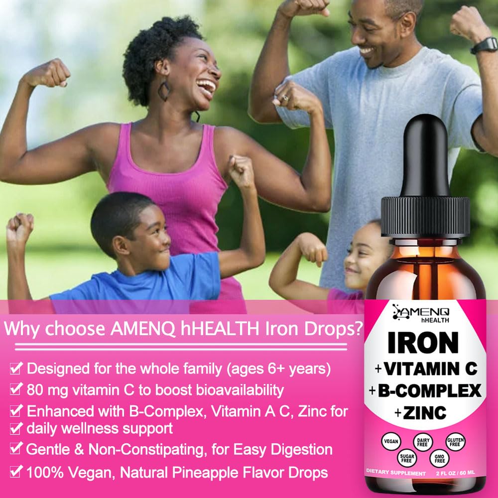 AMENQ hHEALTH iron drops dropper dispensing accurate dose