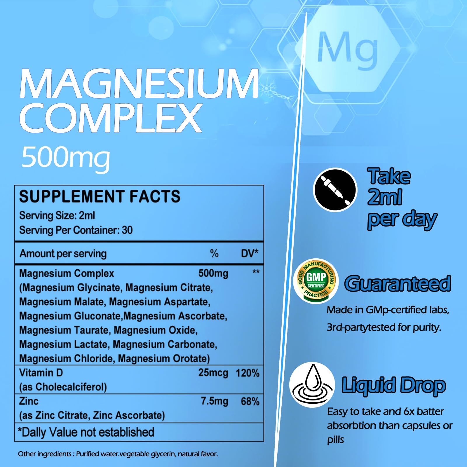 AMENQ hHEALTH Magnesium 12-in-1 drops ideal for night-time routine.
