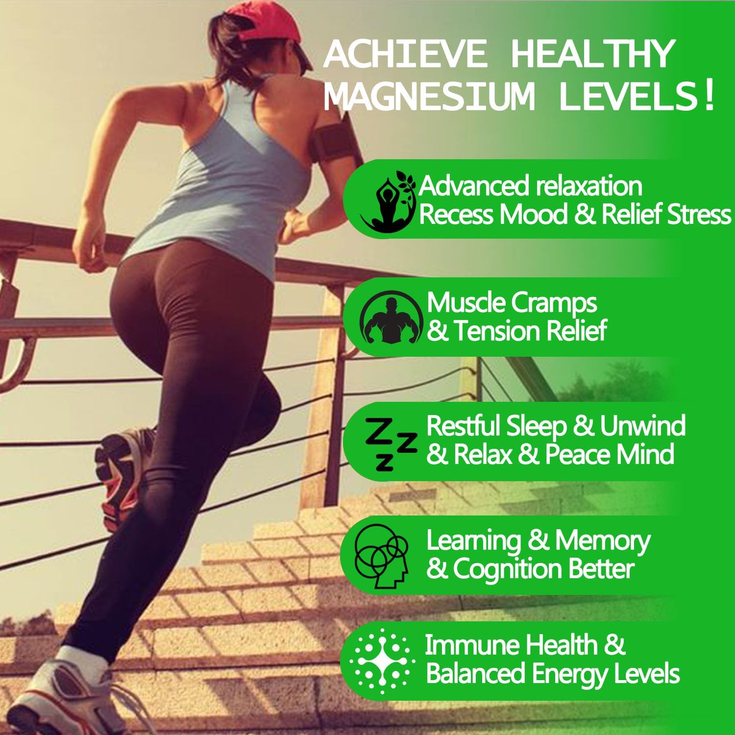 AMENQ hHEALTH diagrama de formas de magnesio: muestra cinco formas beneficiosas