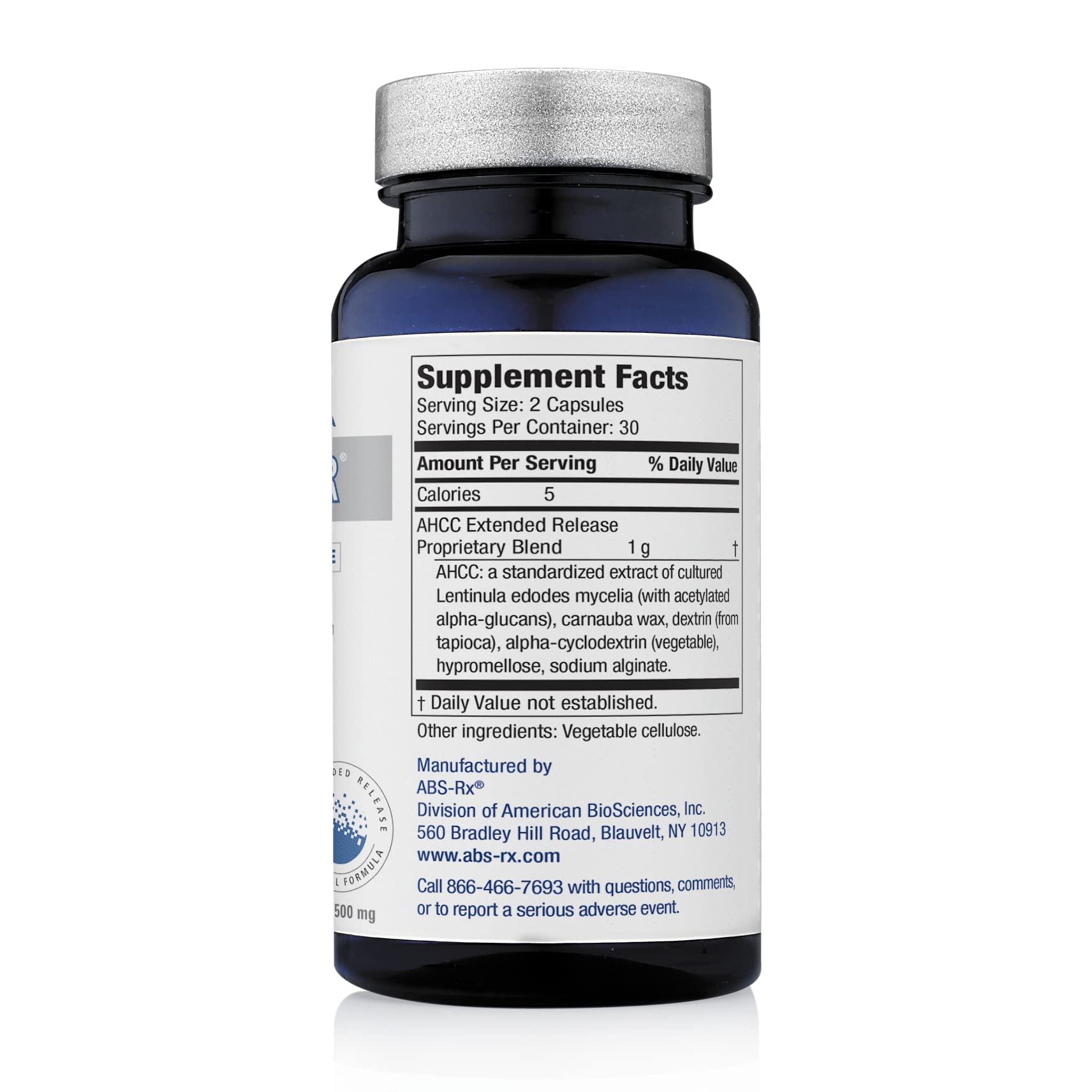 American BioSciences ImmPower ER AHCC capsules illustrate vegetarian-friendly supplement