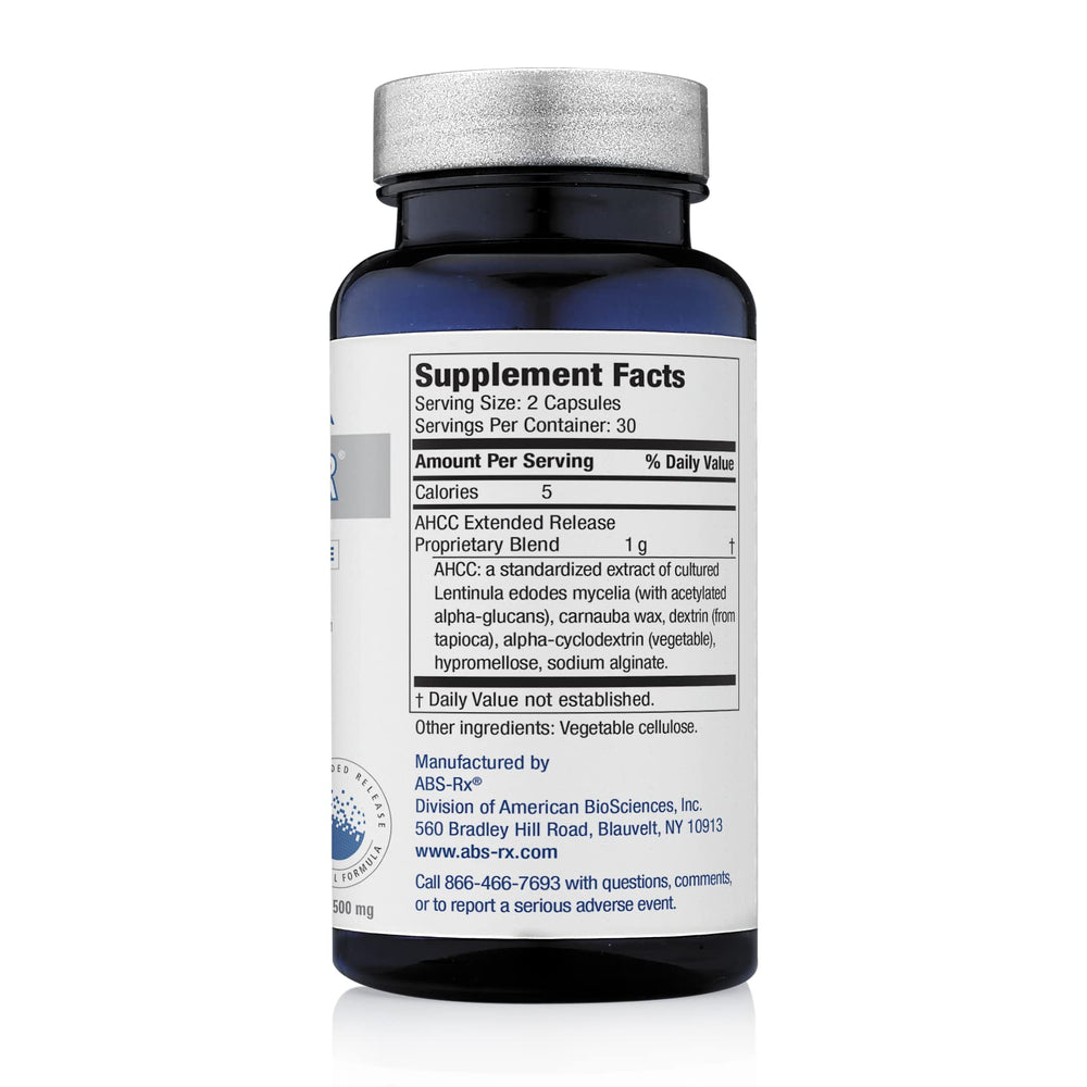 American BioSciences ImmPower ER AHCC capsules illustrate vegetarian-friendly supplement