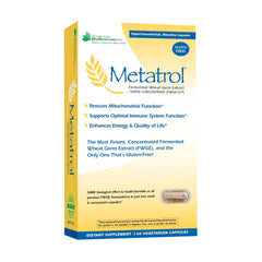 American BioSciences Metatrol bottle showing wheat germ extract for immune support.