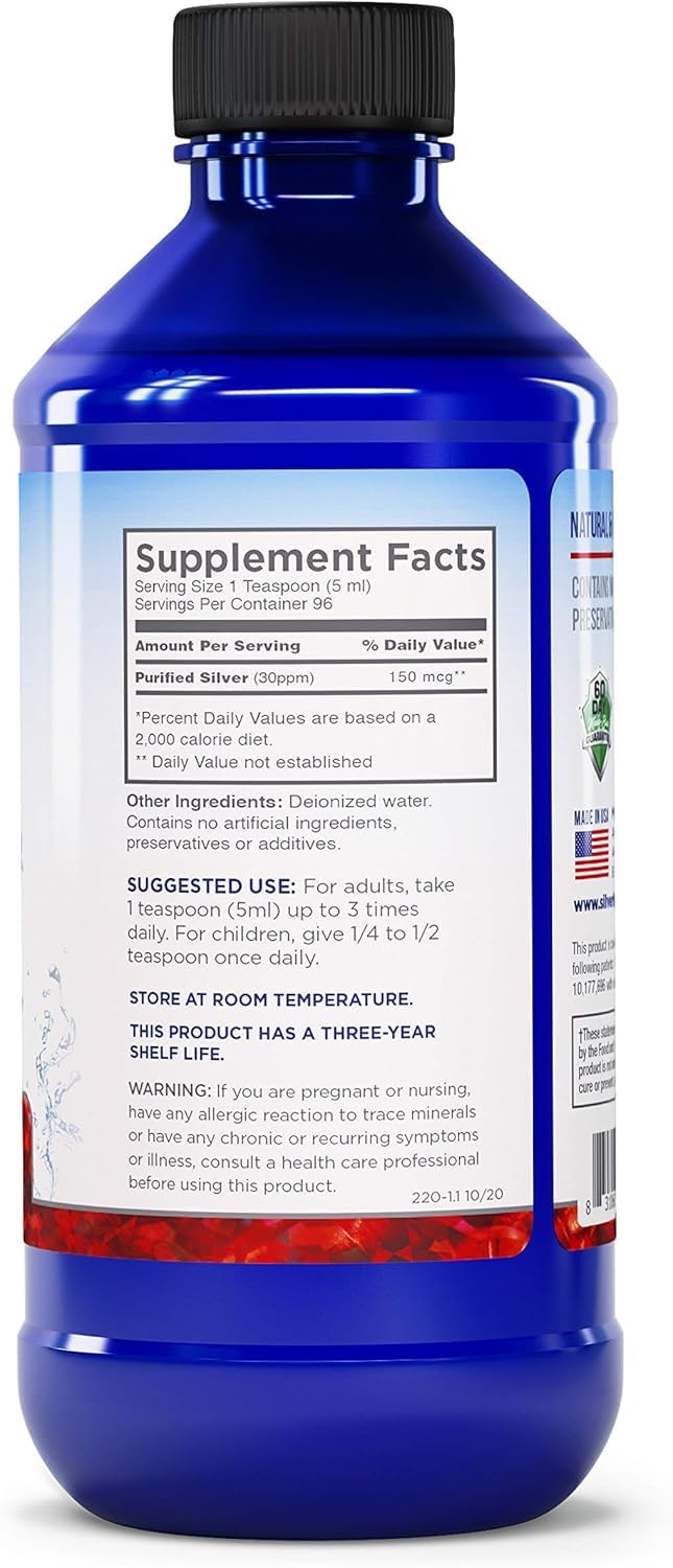 American Biotech Labs Silver Biotics 30 PPM pour demonstrates easy dosing.