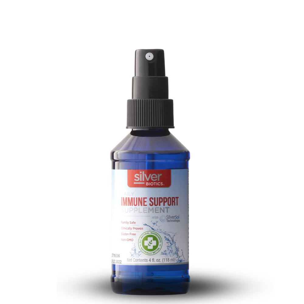 American Biotech Labs Silver Biotics bottle front view for daily immune support