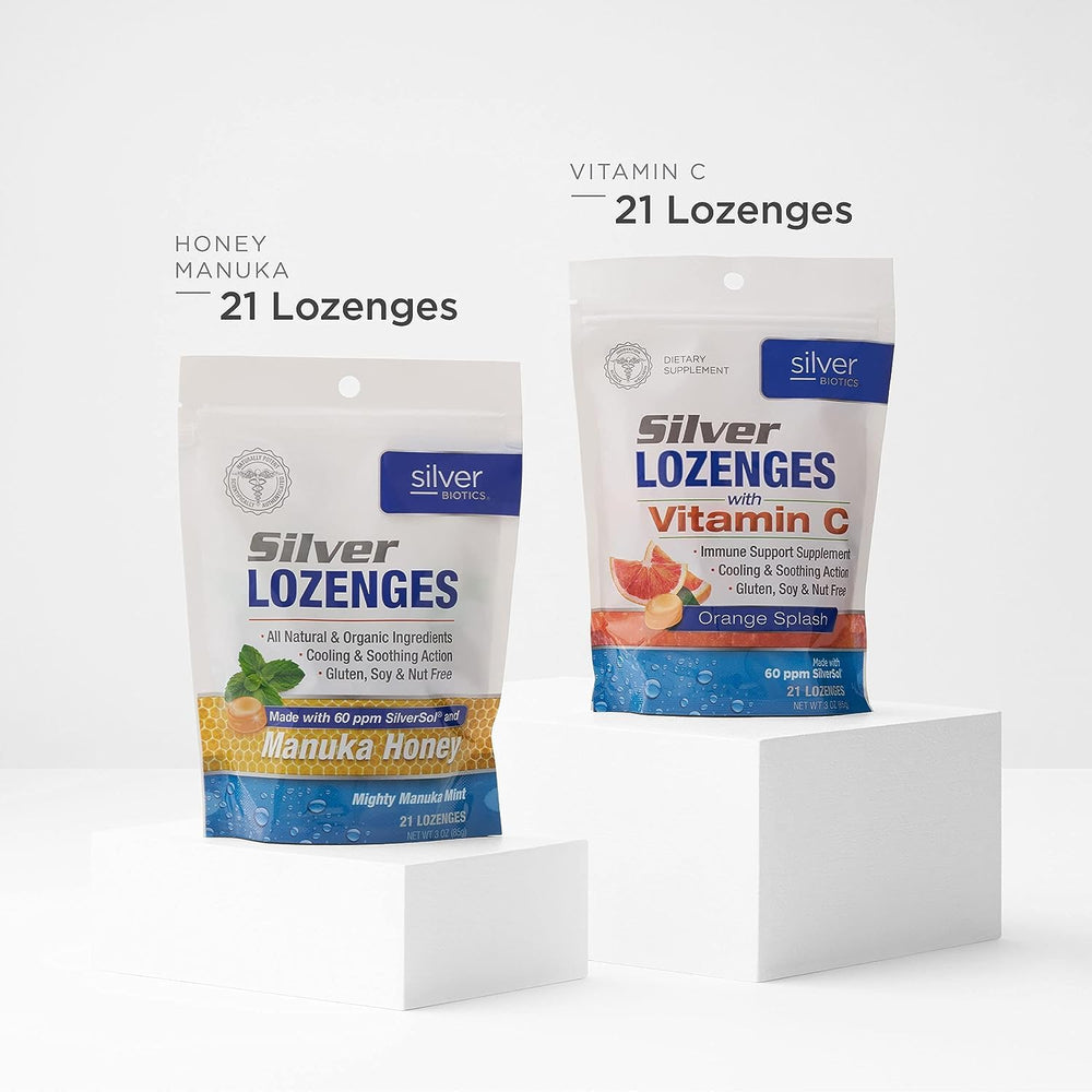 Travel-friendly, portable lozenges in hand.