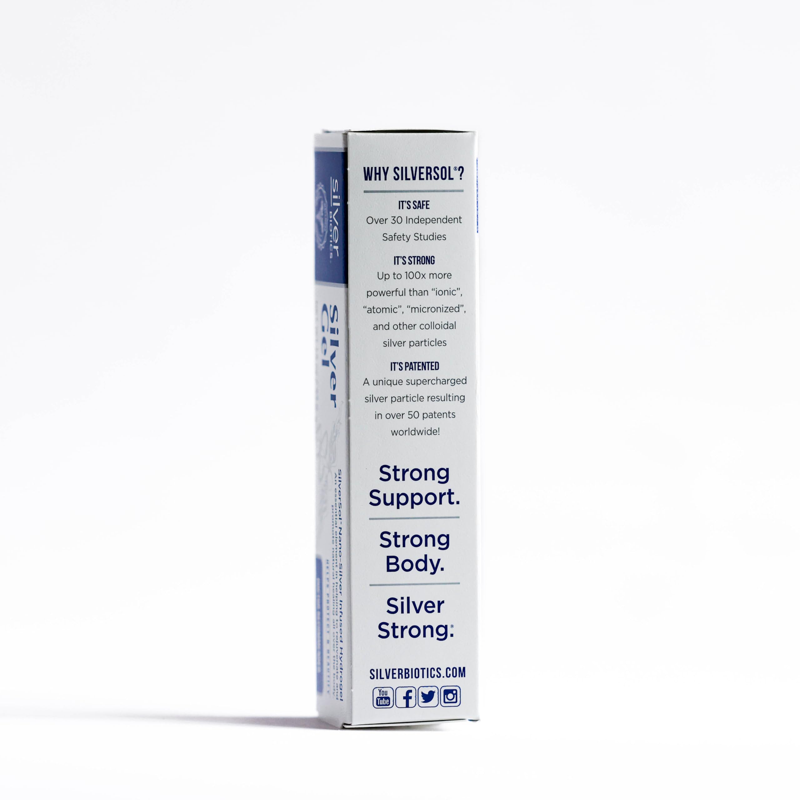American Biotech Labs Silver Sol Skin Gel callus smoothing on heel area.