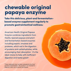 Ingredients show papaya and enzymes for gentle post-meal digestion with American Health.
