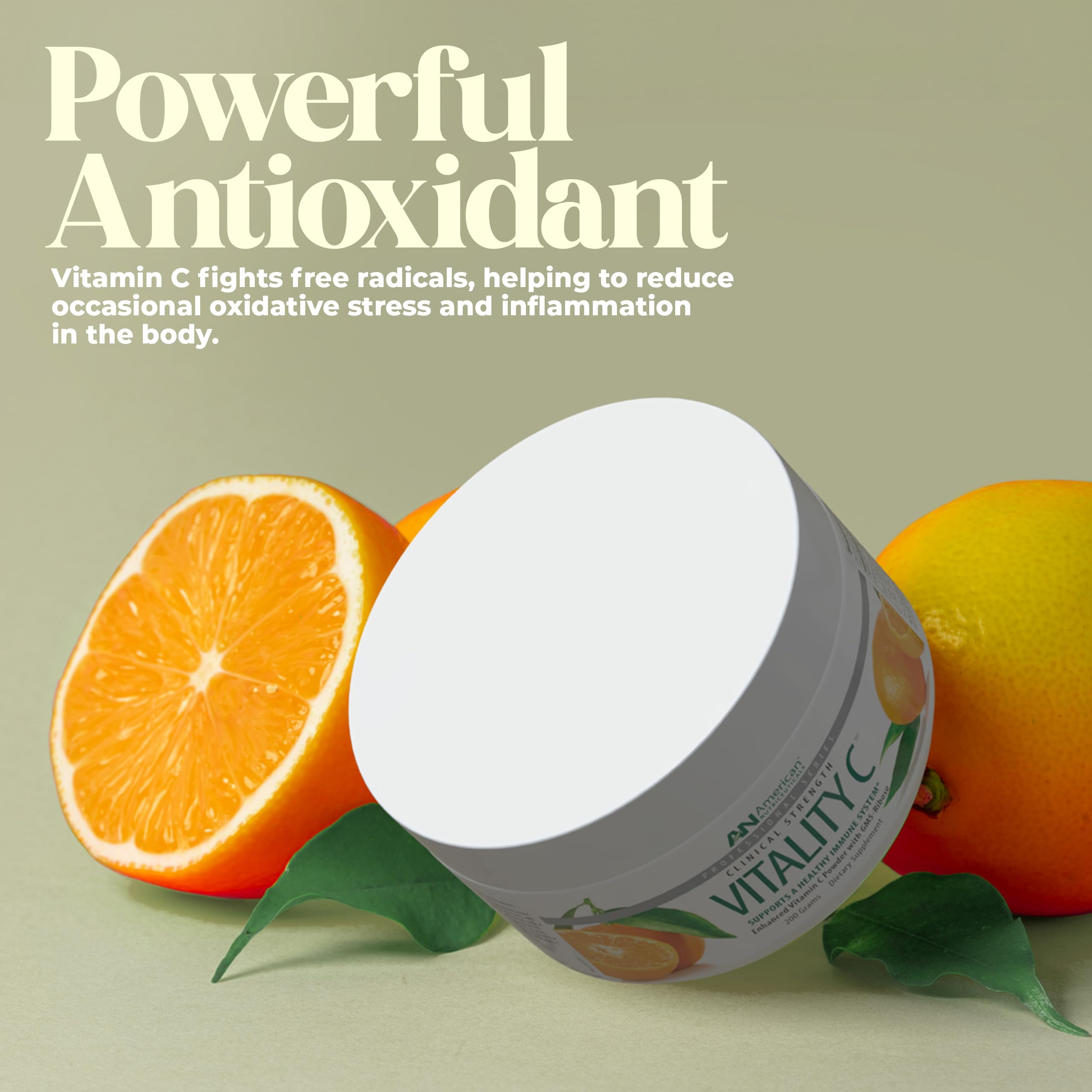 American Nutriceuticals Vitamin C Powder mixed into smoothie for flavor-neutral nutrition