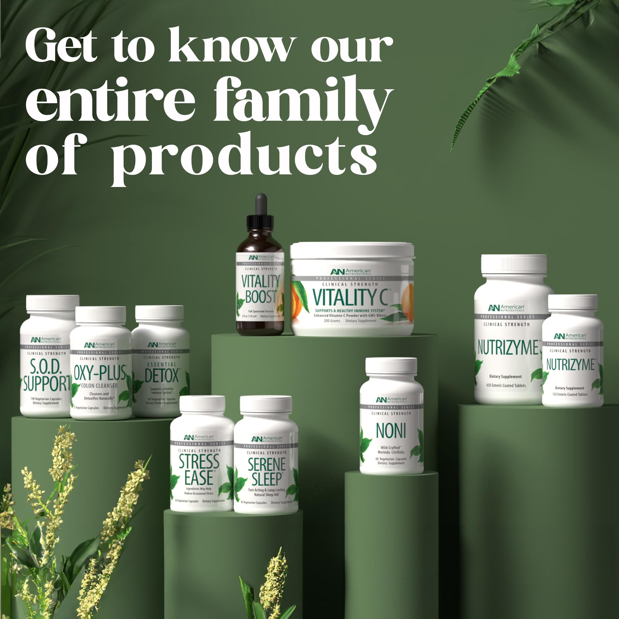 American Nutriceuticals Vitamin C Powder packaging highlights sugar-free, artificial-free formula