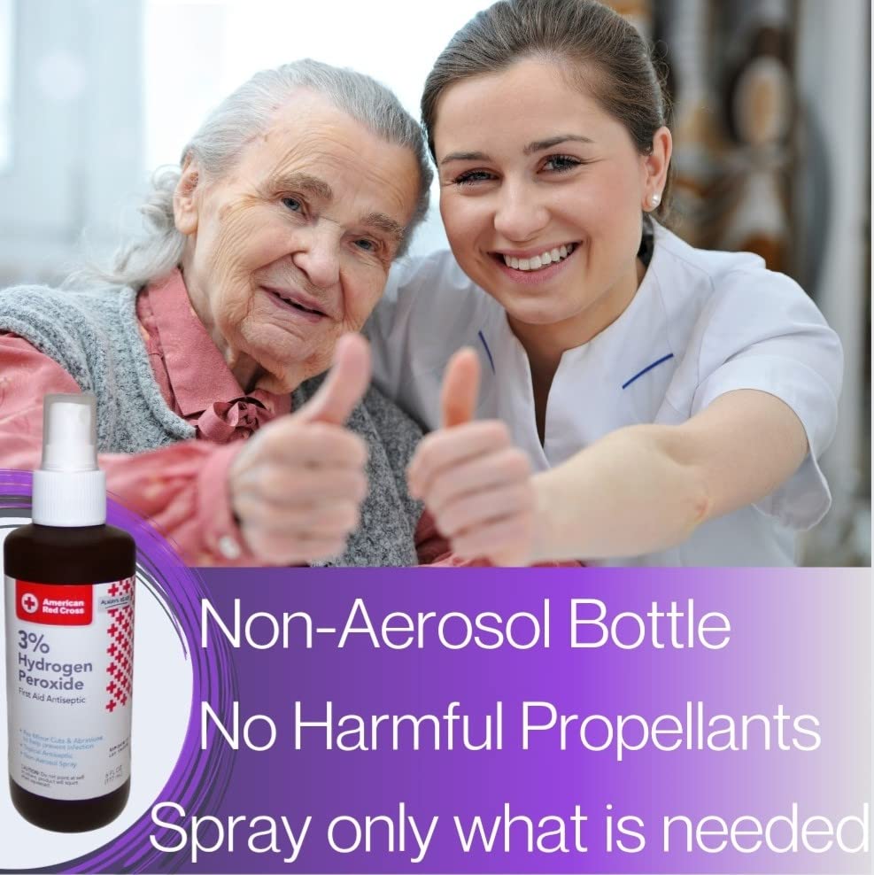 American Red Cross 3% spray in-hand for easy controlled application.