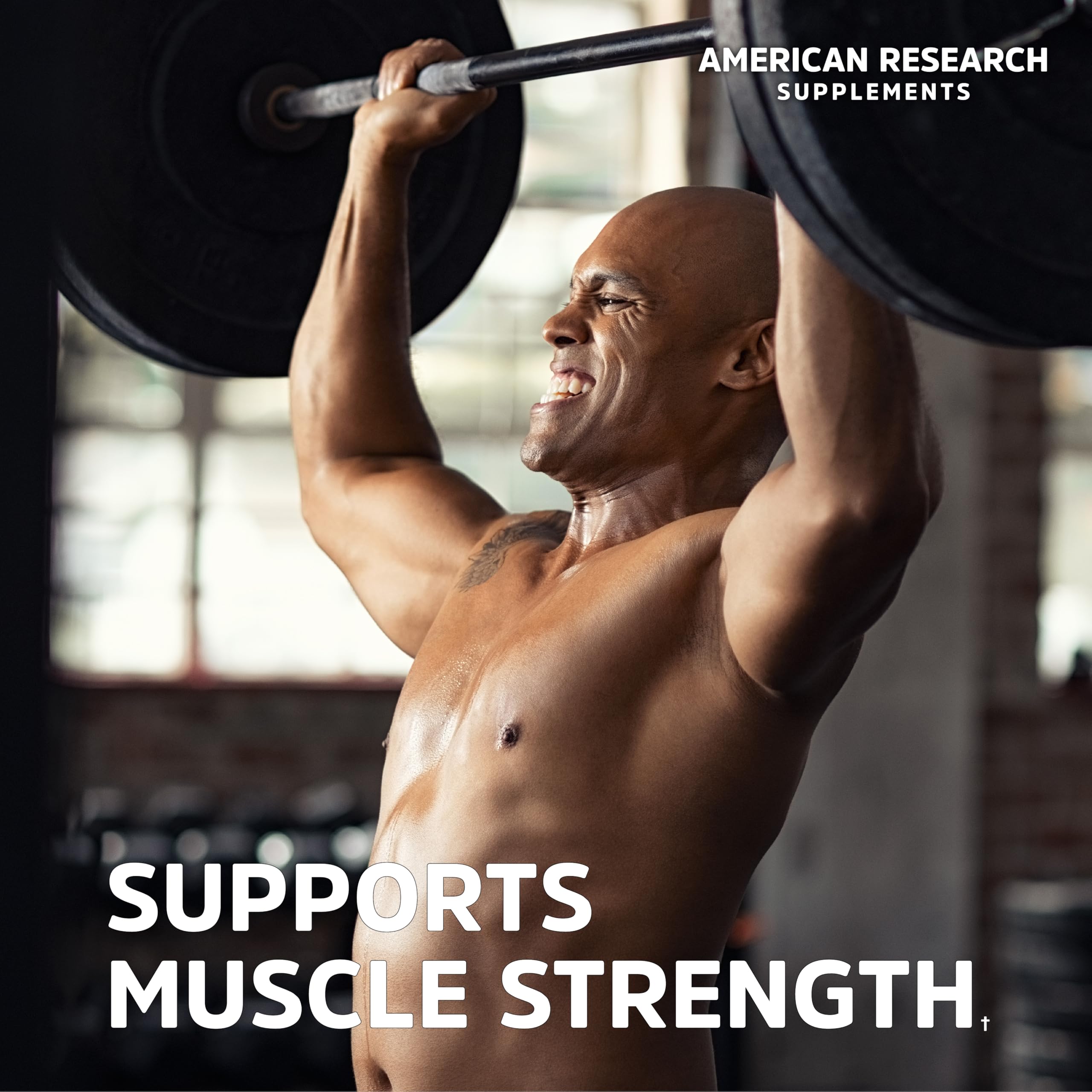 American Research Supplements Creatine Monohydrate Capsules 5G Made in USA label signals trusted production