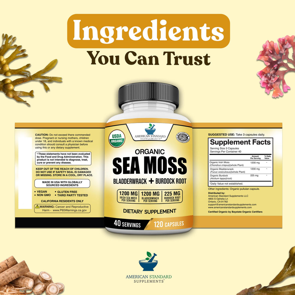 American Standard Supplements bottle in hand suggests convenient daily regimen.