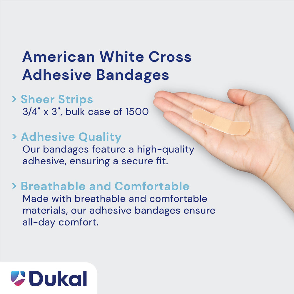 Latex-free American White Cross bandages safe for sensitive users