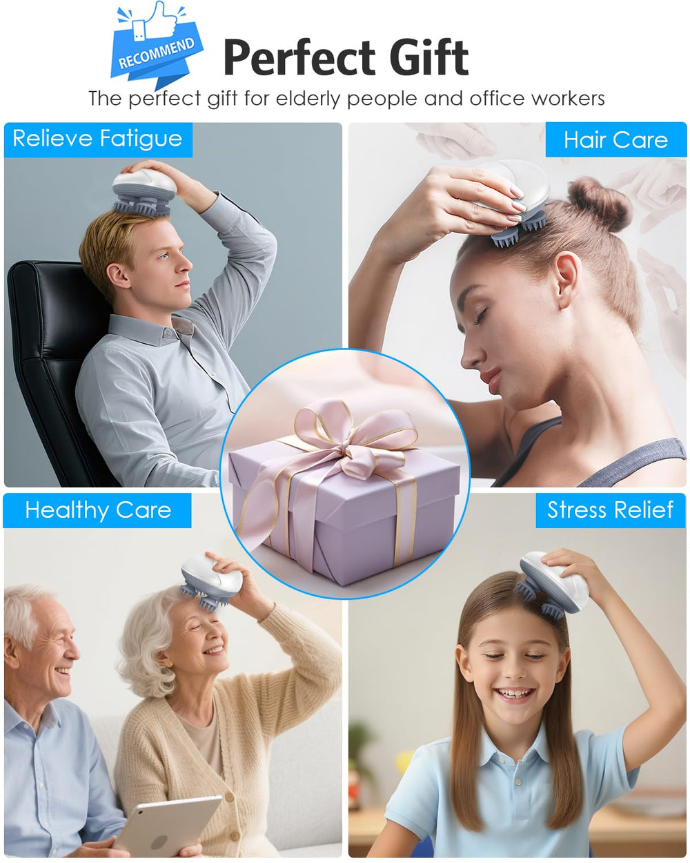 AMIR rechargeable USB massager offers cordless use and long-lasting sessions.