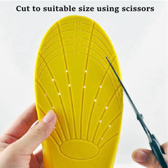 Amitataha cut-guide on-insole shows easy sizing to fit most shoes.