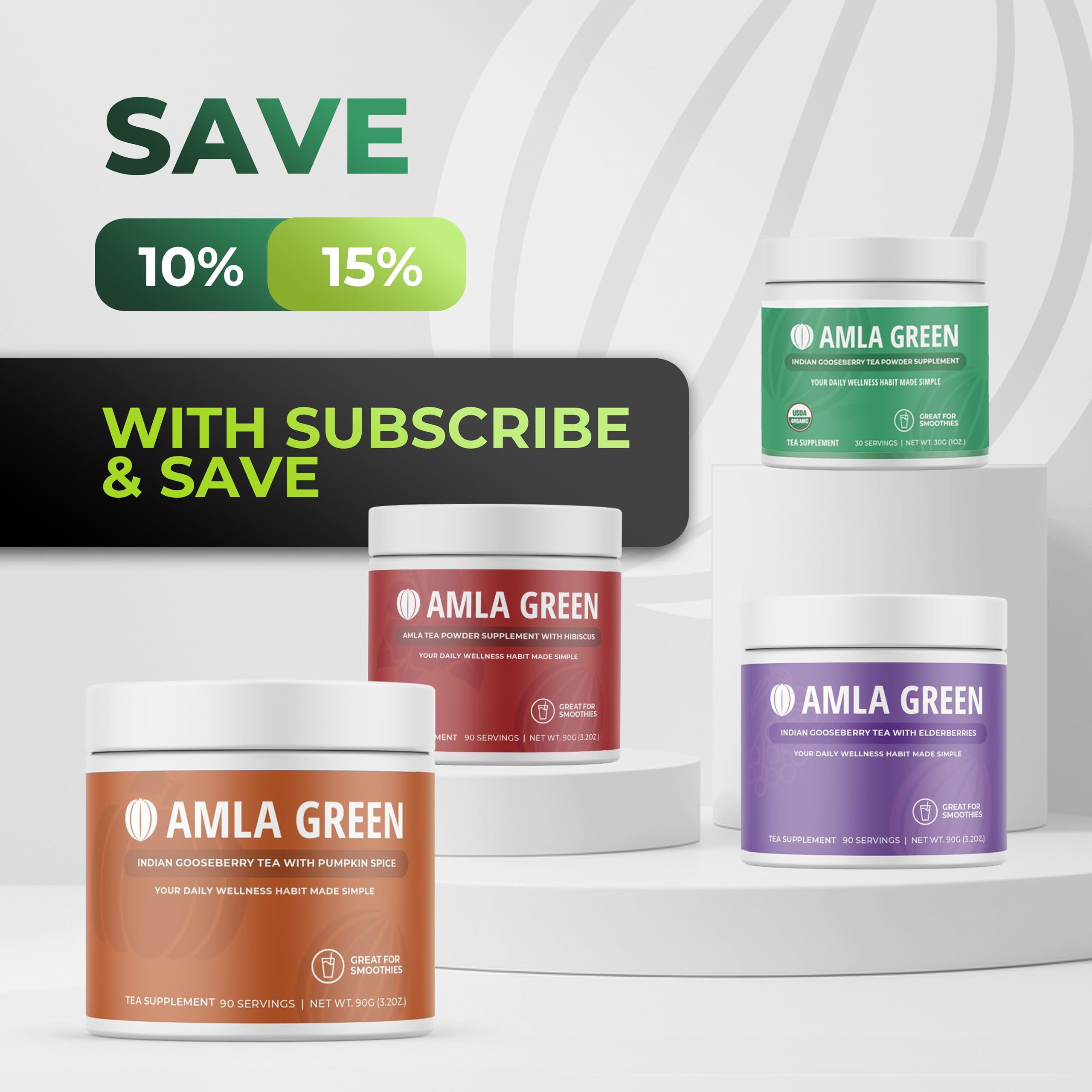 Morning routine with Amla Green in a cup to start the day.