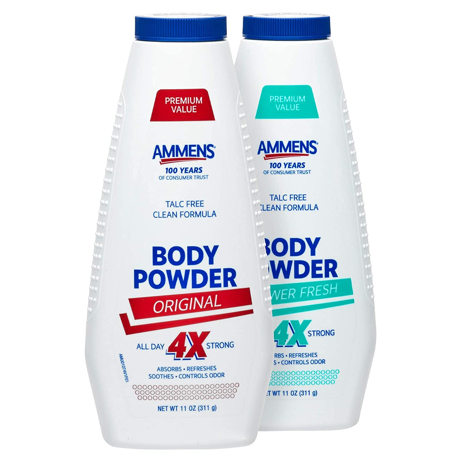 AMMENS Body Powder Original versatile use for hot weather comfort.