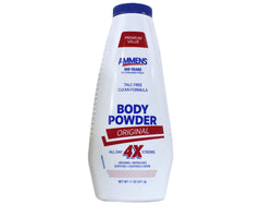 AMMENS Body Powder Original canister highlights talc-free formula.