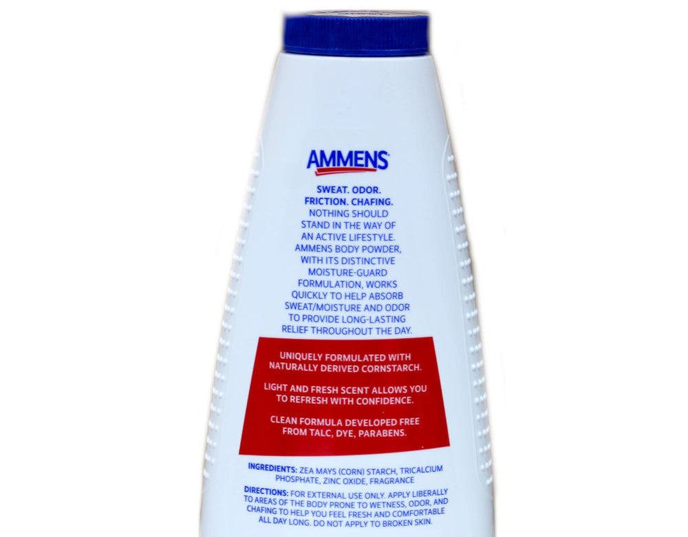 AMMENS Original Powder 11oz skin application on clean skin for a cool, refreshed feel after baths.