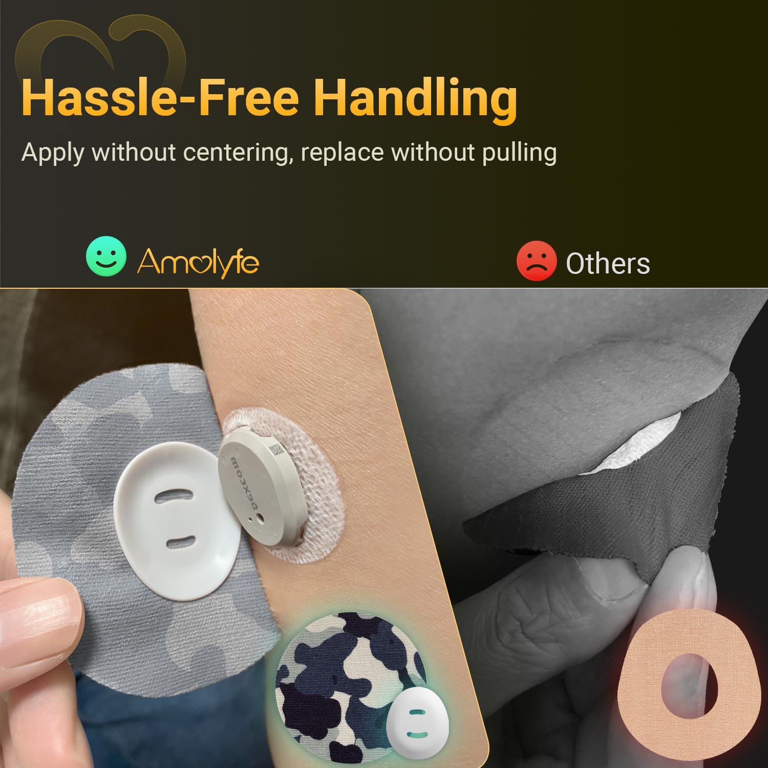 Amolyfe Dexcom G7 patch stays put through workouts and daily activities