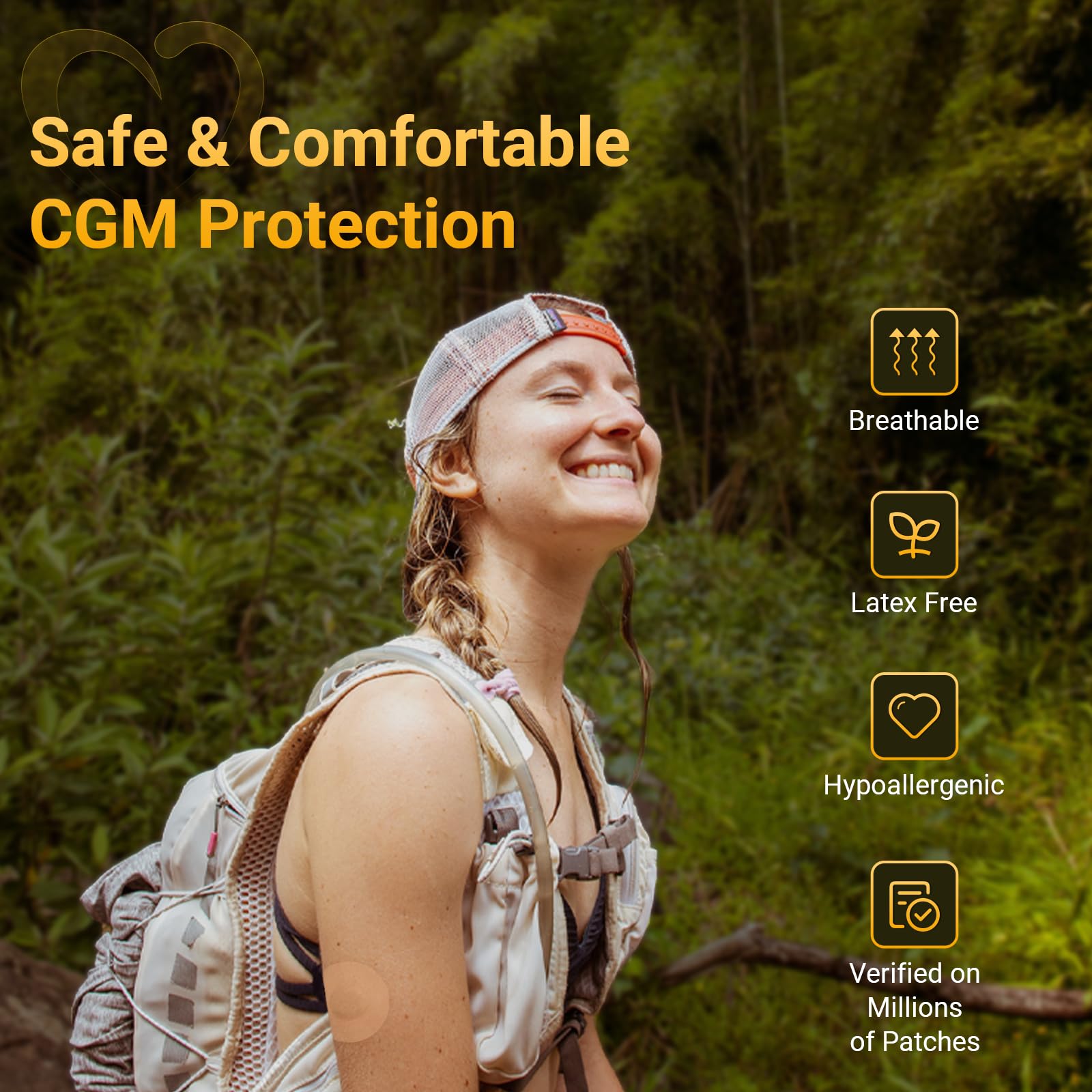Amolyfe Dexcom G7 breathable sensor cover in action for comfort