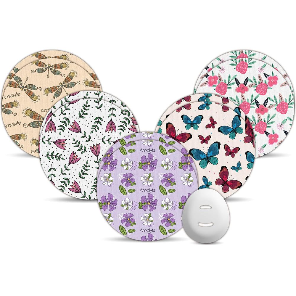 Amolyfe Dexcom G7 over patch with flower design protects your sensor stylishly.