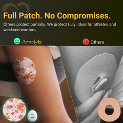 Waterproof and breathable patch keeping skin cool during swimming.