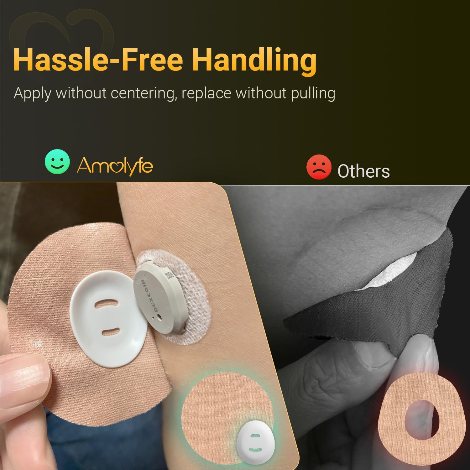 Dexcom G7 over patches displayed with waterproof layer for active wear.